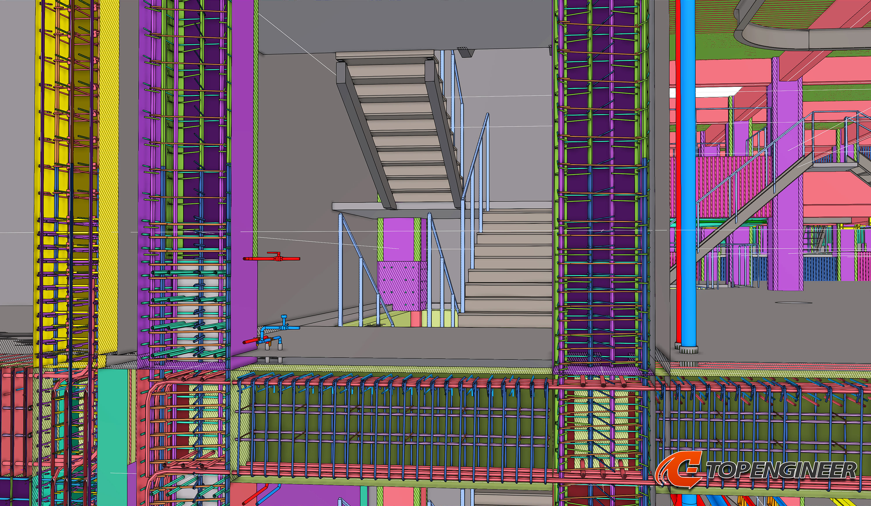 BIM model for production building in Tekla Structures