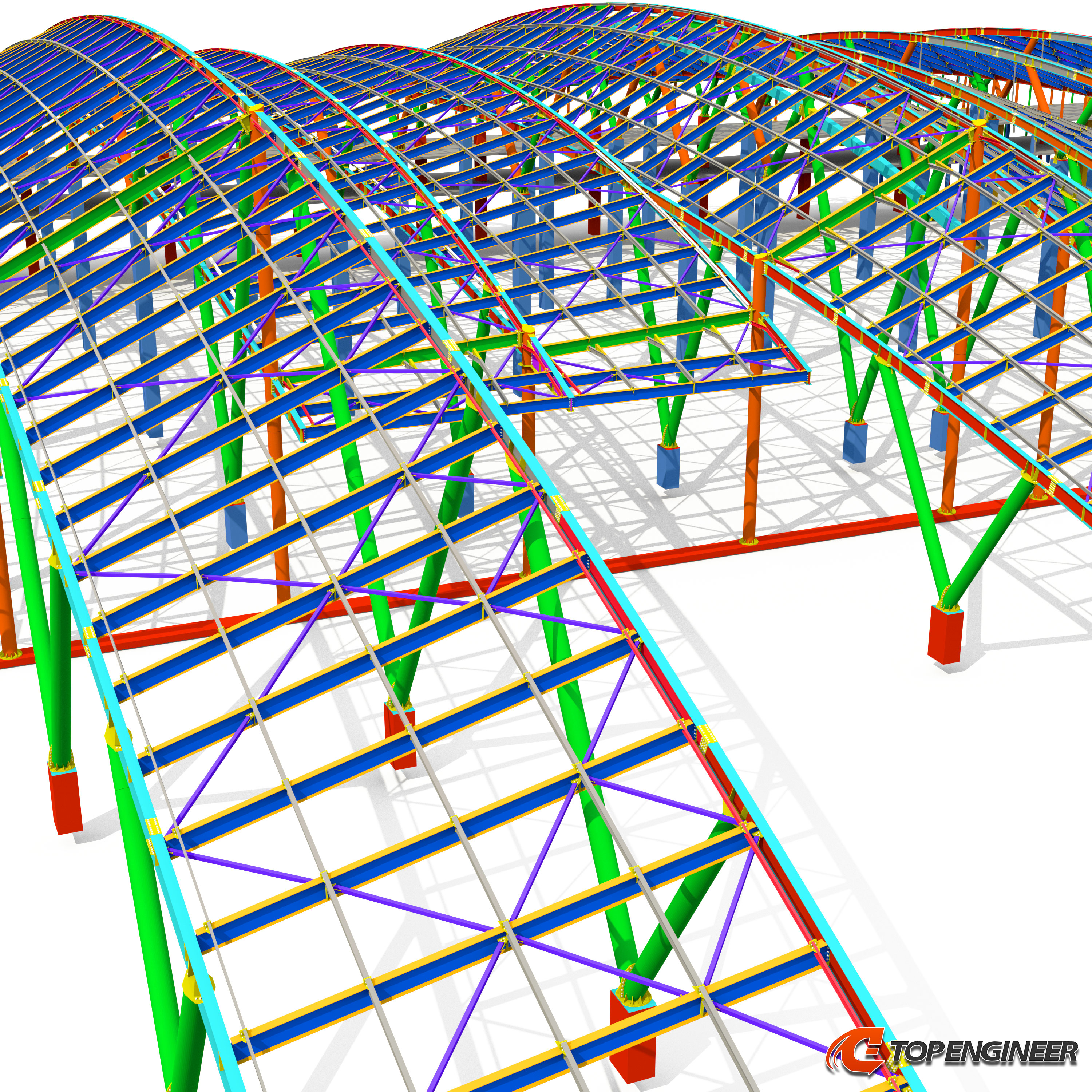 Steel detailing in Tekla Structures for the airport