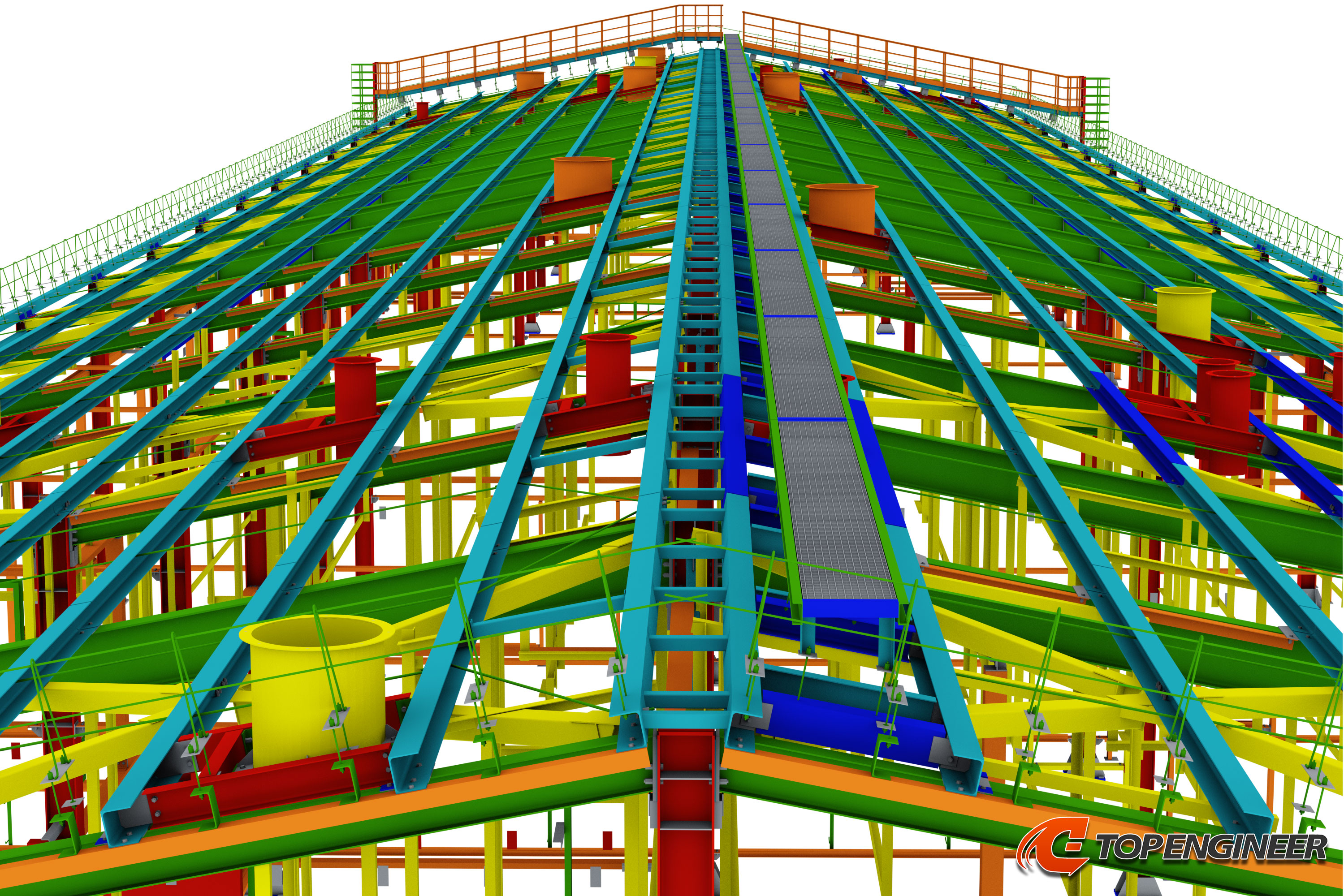 Steel fabrication detailing in Tekla Structures